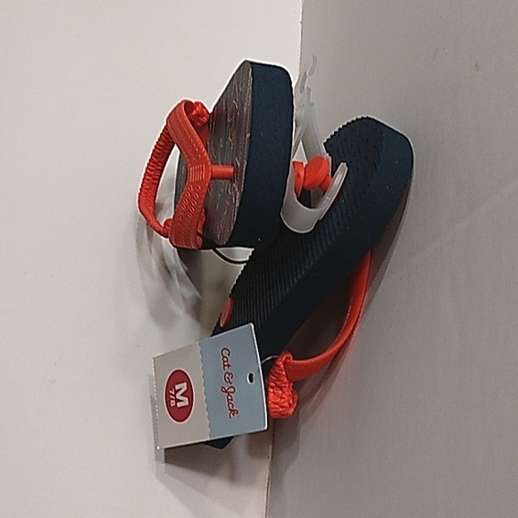 NWT Toddler Cat & Jack Flip Flop Sandals with Elastic Back Strap 7/8 - Picture 2 of 7